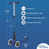 MAXI MICRO LED DELUXE FOLDABLE SCOOTER NAVY