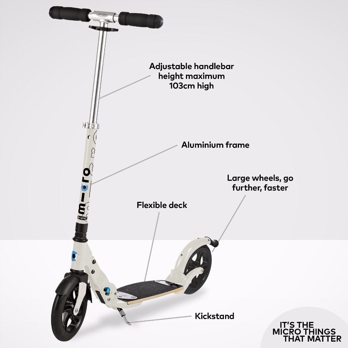 MICRO FLEX DELUXE SCOOTER (CREAM)
