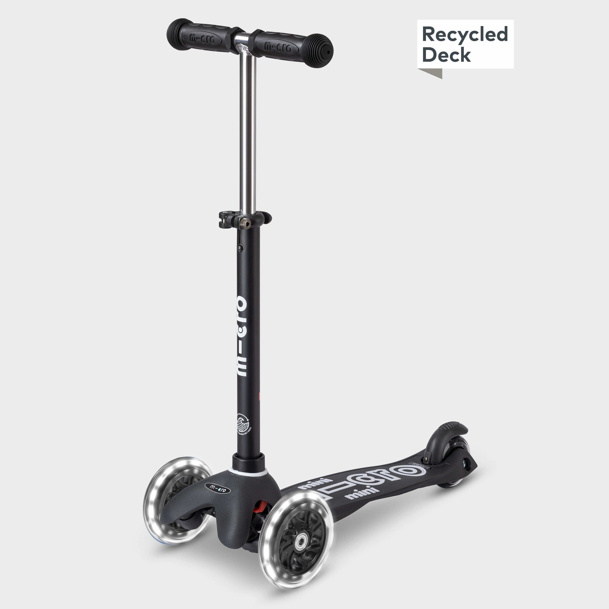 MINI MICRO LED DELUXE ECO SCOOTER: BLACK