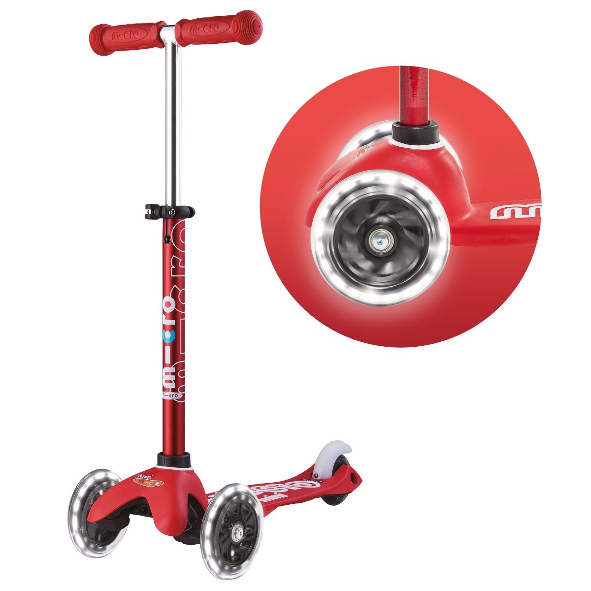 MINI MICRO LED DELUXE SCOOTER (RED)