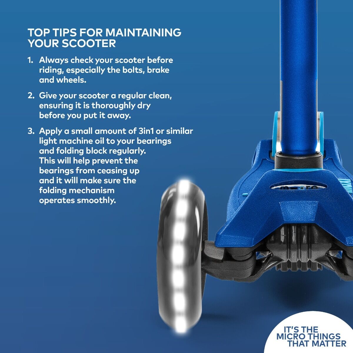 Maxi Micro LED Deluxe Scooter (Blue)