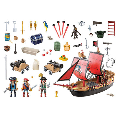 Playmobil Pirates: Large Floating Pirate Ship with Cannon