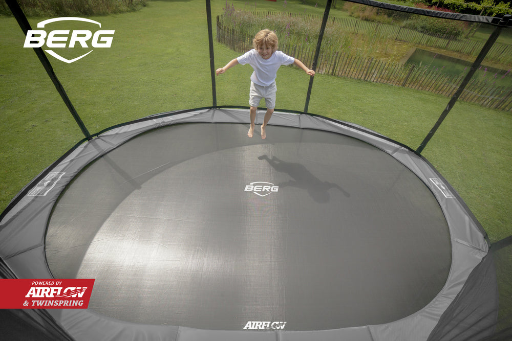BERG Grand Champion 11.5 x 8ft InGround Trampoline + Safety Net Deluxe