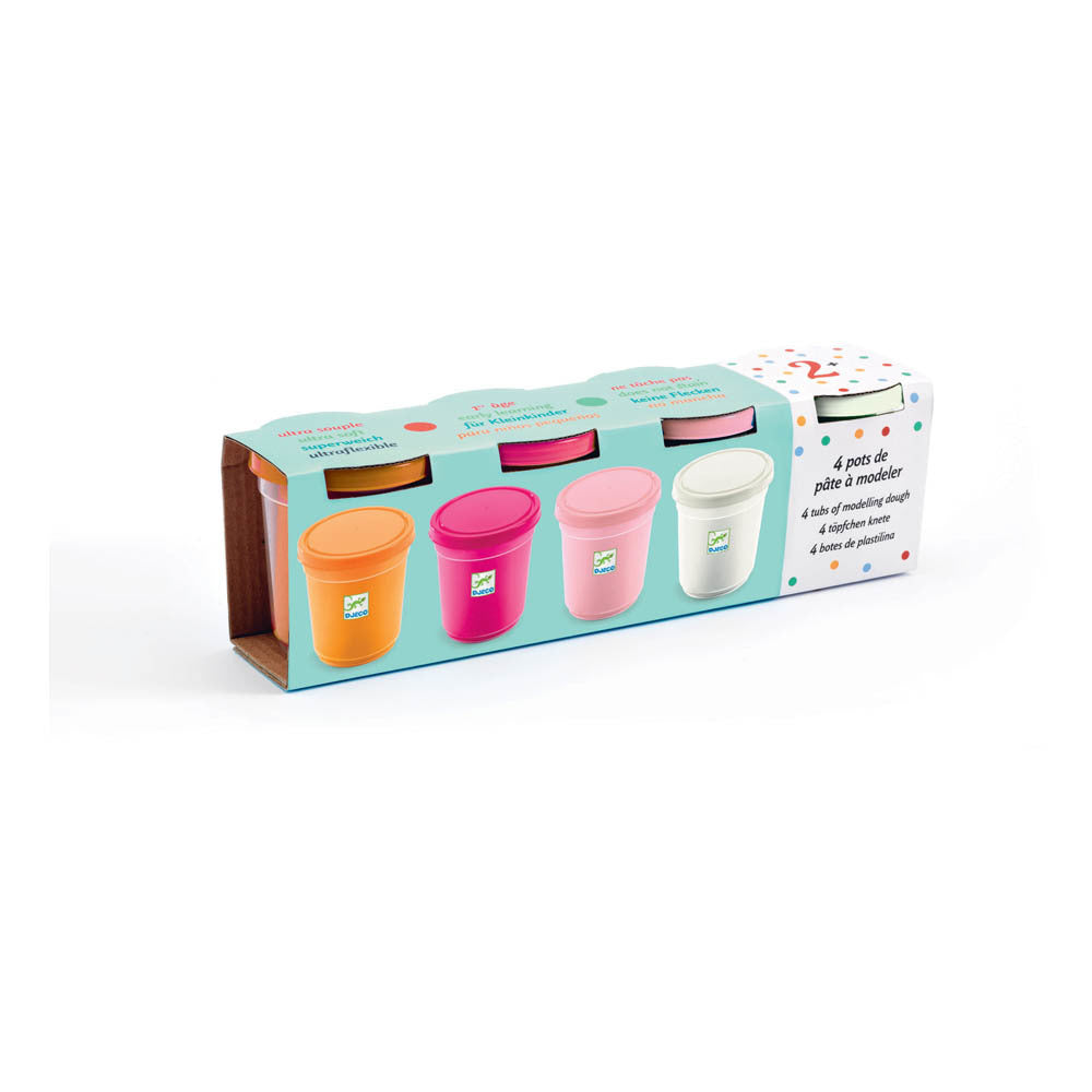 DJECO 4 TUBS OF MODELLING DOUGH (SWEET)
