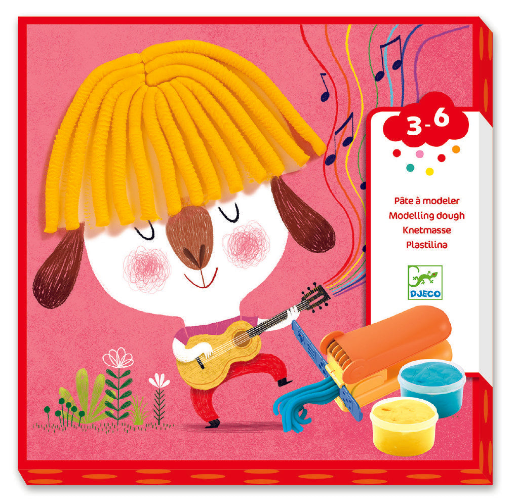 Djeco Modelling Dough: Curls & Straight Hair (3-6yrs)