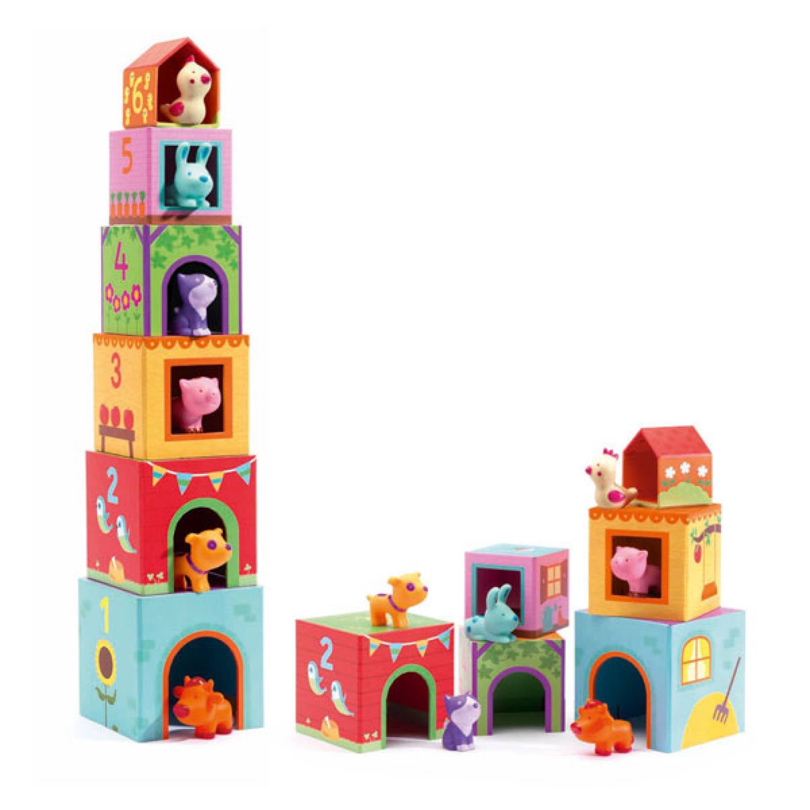 Djeco Topanifarm Cubes & Animals