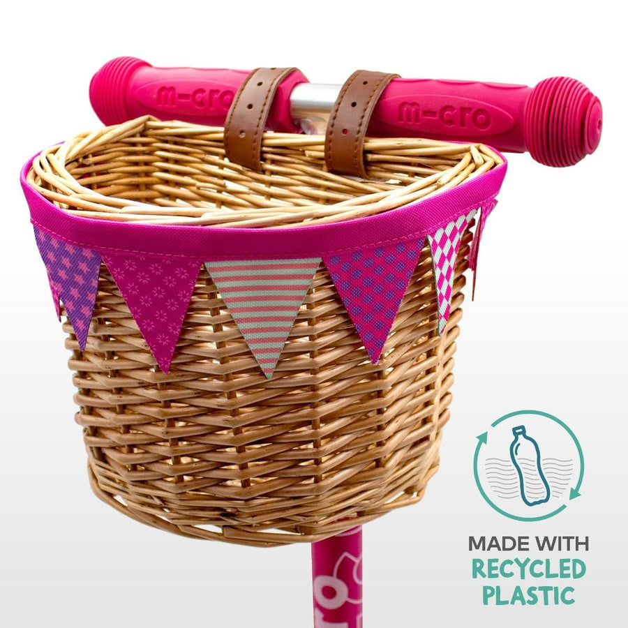 MICRO ECO WICKER BASKET: PINK