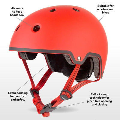 Micro Deluxe Helmet Matt Red
