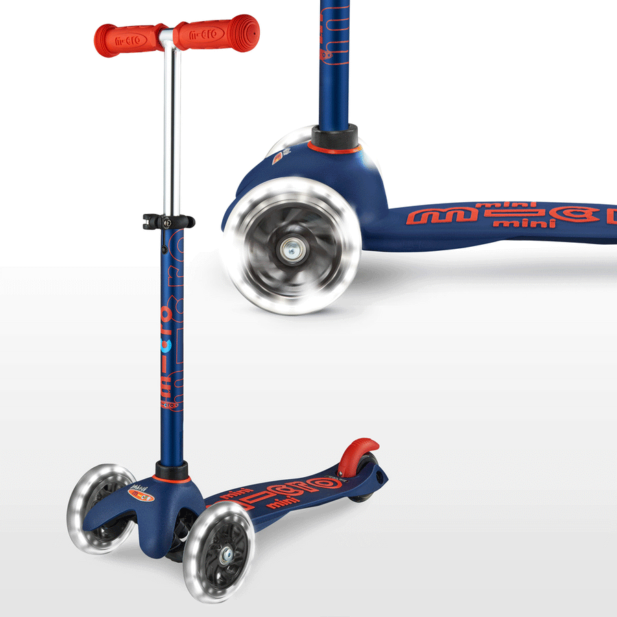 Mini Micro LED Deluxe Scooter (Navy)