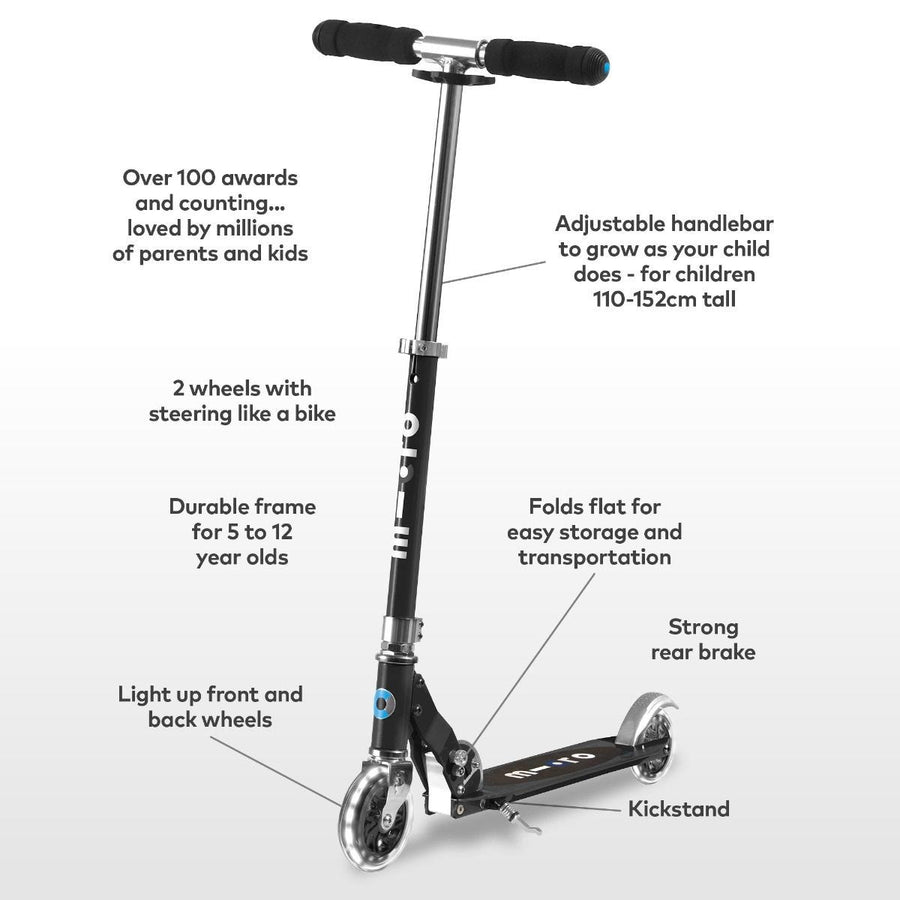 Micro Sprite LED Scooter (Black)